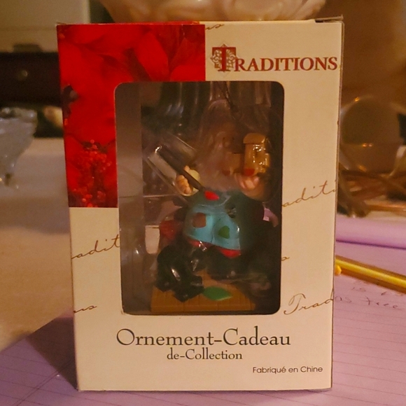 TRADITIONS Other - Vintage Christmas Tree Ornament Santa Painting Toys